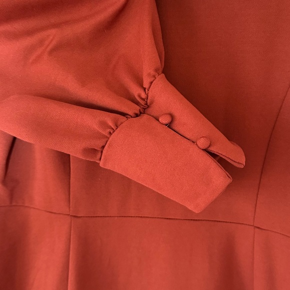 Betsey Johnson Womens Side Slit
Long Maxi Dress Burnt Orange Puff Sleeve LARGE - Picture 4 of 12